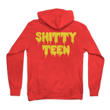 Shitty Teen Red Zip Hoodie