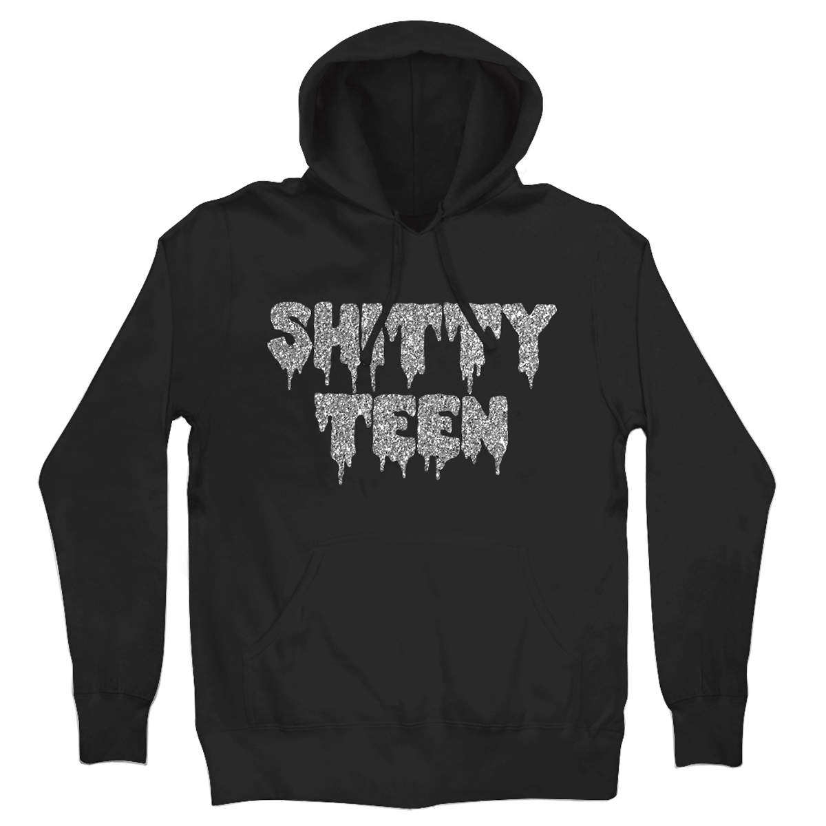 Shitty Teen Black Pullover Hoodie